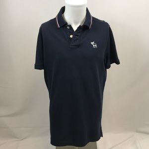 Abercrombie & Fitch Mens xxl polo tee navy blue